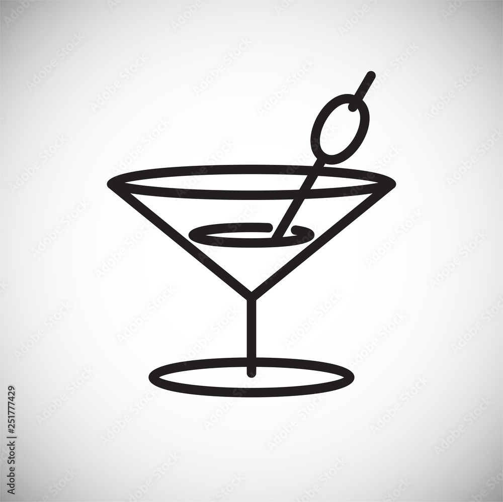 Cocktail line icon on white background for graphic and web design, Modern simple vector sign. Internet concept. Trendy symbol for website design web button or mobile app Cocktail line icon on white background for graphic and web design, Modern simple vector sign. Internet concept. Trendy symbol for website design web button or mobile app