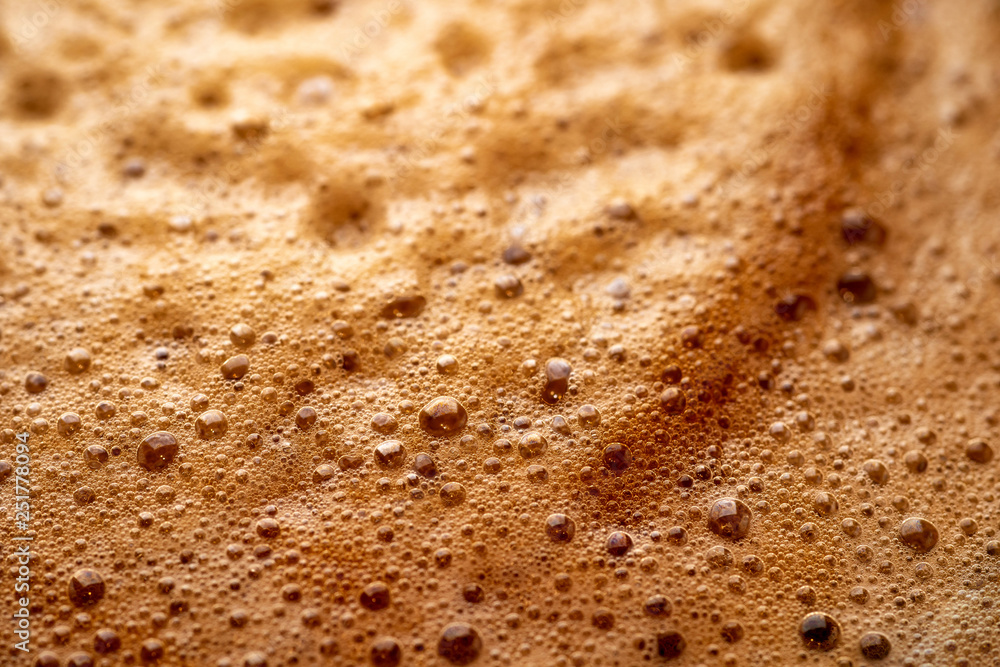 macro photo of close-up coffee espresso foam macro photo of close-up coffee espresso foam