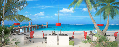office in the beach