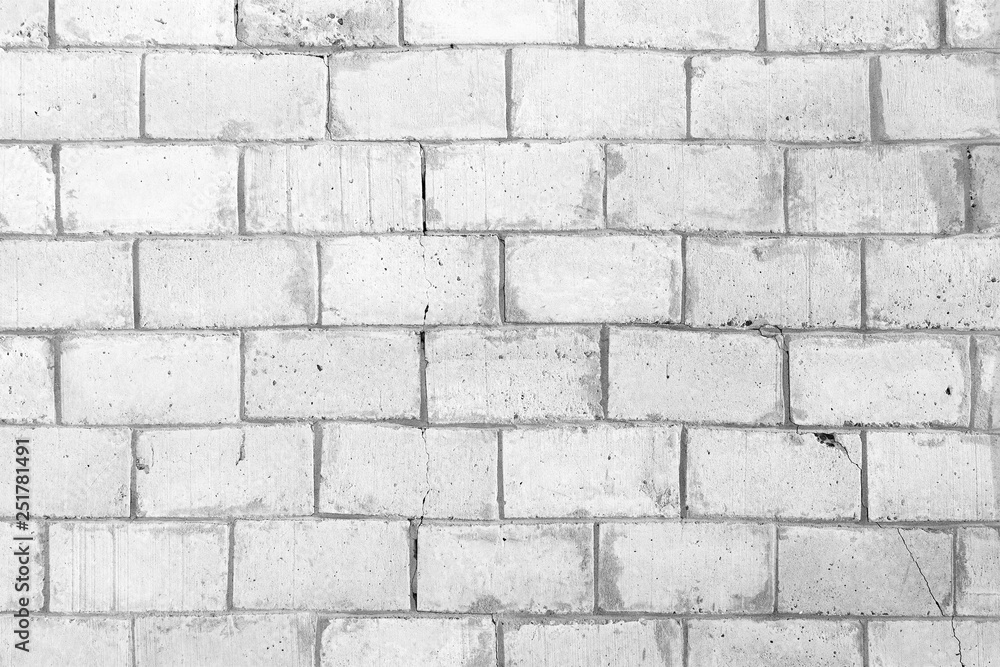 The wall of large bricks. Background with brickwork texture.