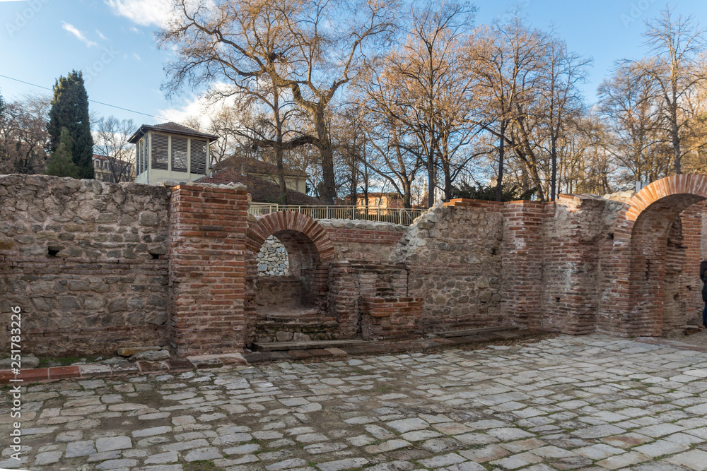 Sunset view of The ancient Thermal Baths of Diocletianopolis, town of Hisarya, Plovdiv Region, Bulgaria Sunset view of The ancient Thermal Baths of Diocletianopolis, town of Hisarya, Plovdiv Region, Bulgaria