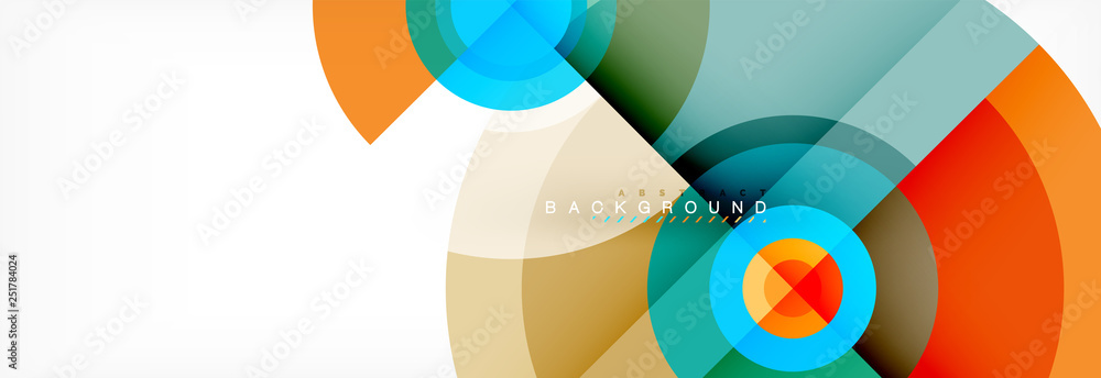 Round circles and triangles abstract background Round circles and triangles abstract background
