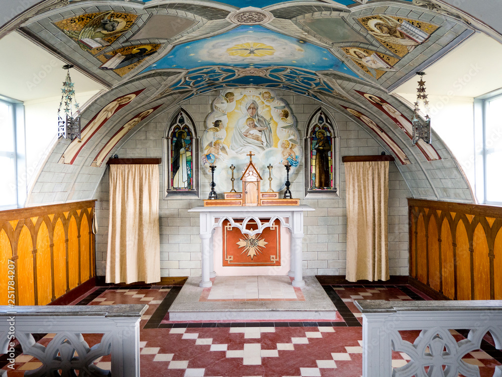 The Italian Chapel on Lamb Holm in Orkney, Scotland, UK