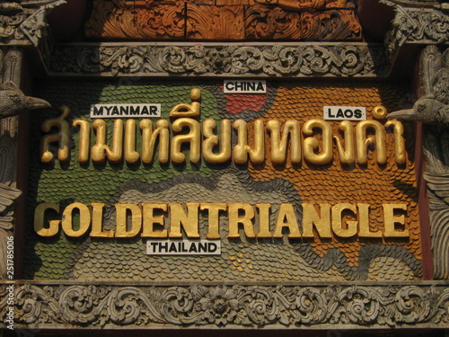 Golden Triangle. Myanmar Laos Thailand