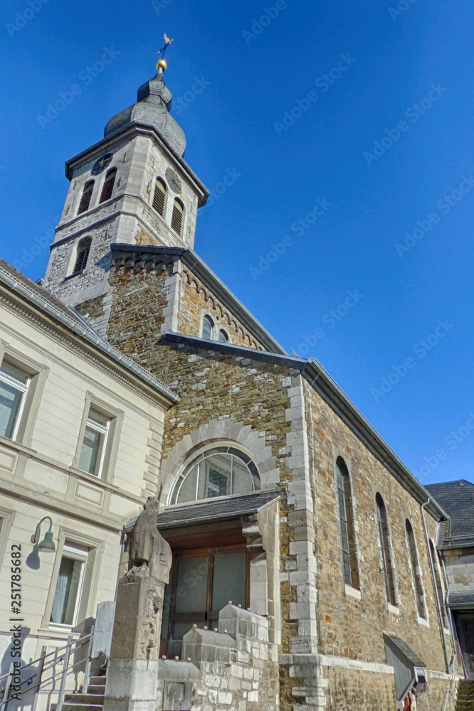 Historische Kirche in der Alstadt von Stolberg im Rheinland