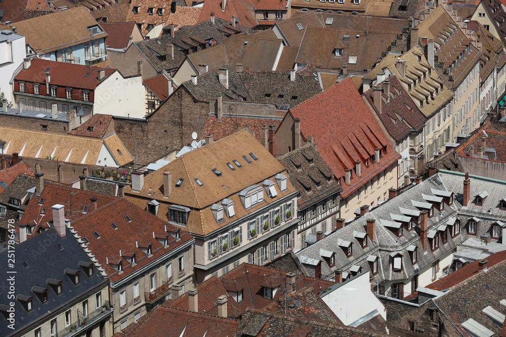 Roofs of little towm in Germany