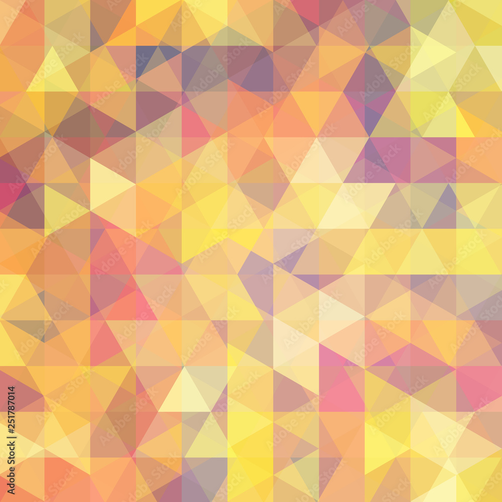custom made wallpaper toronto digitalTriangle vector background. Can be used in cover design, book design, website background. Vector illustration. Pastel yellow, pink colors.