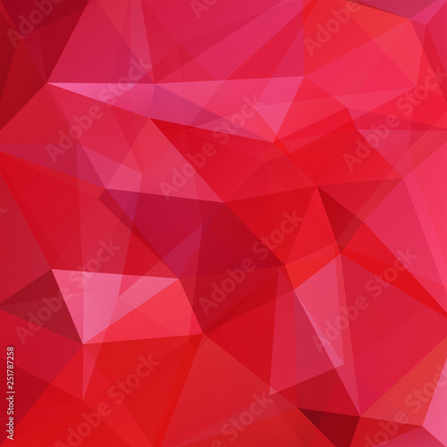 Background made of red, pink triangles. Square composition with geometric shapes. Eps 10