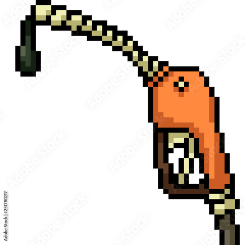vector pixel art gas station