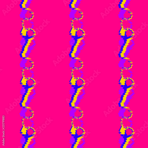 Seamless pattern background of multicolored lines with scribbler.