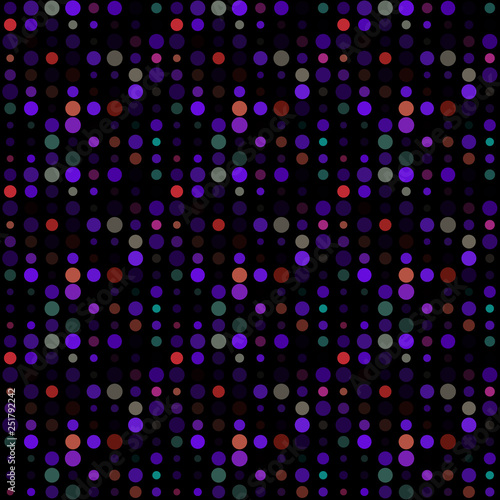 Seamless abstract pattern background with a variety of colored circles.
