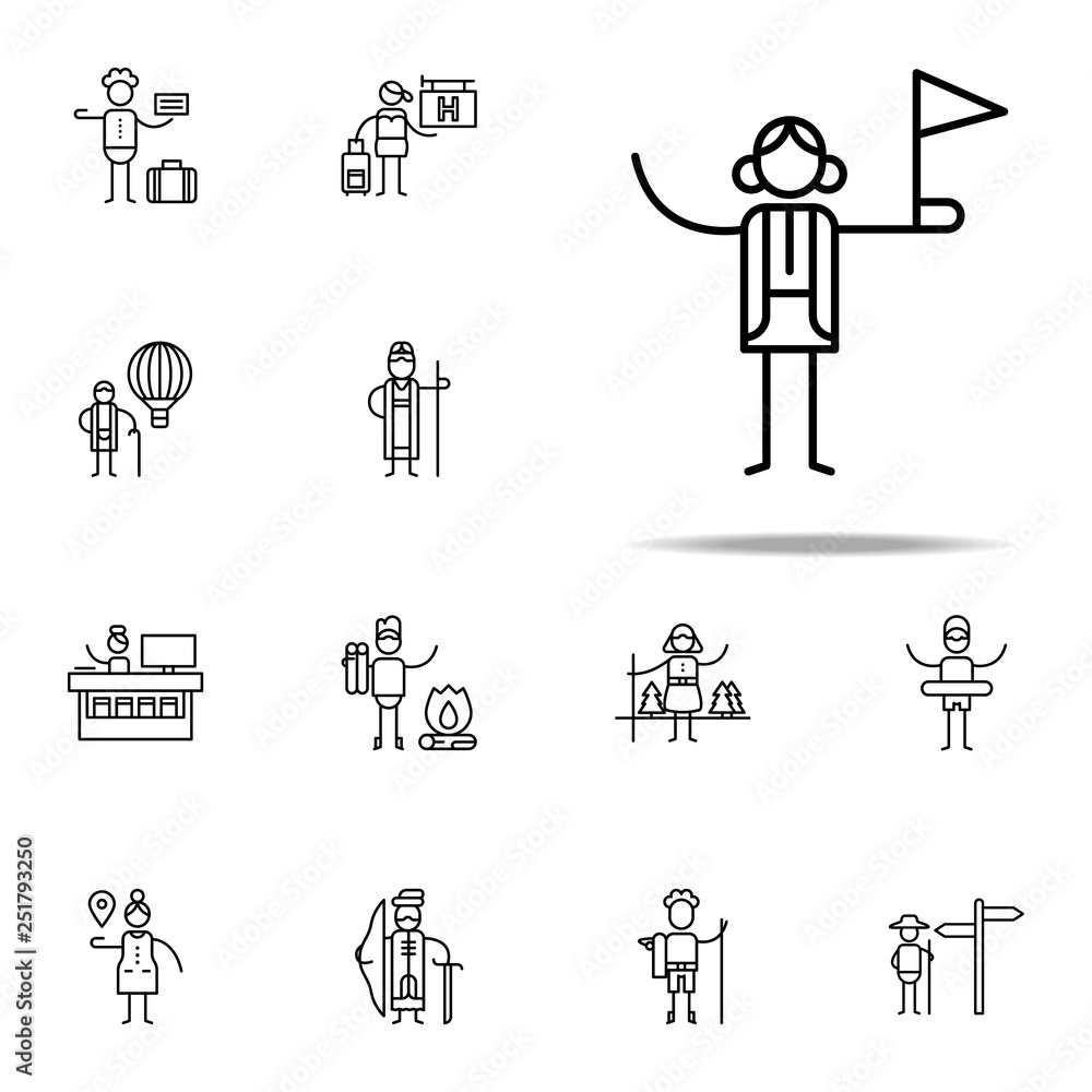 Guide, job icon. Travel icons universal set for web and mobile Guide, job icon. Travel icons universal set for web and mobile