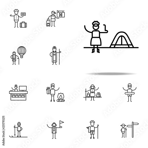 Forest  camping icon. Travel icons universal set for web and mobile
