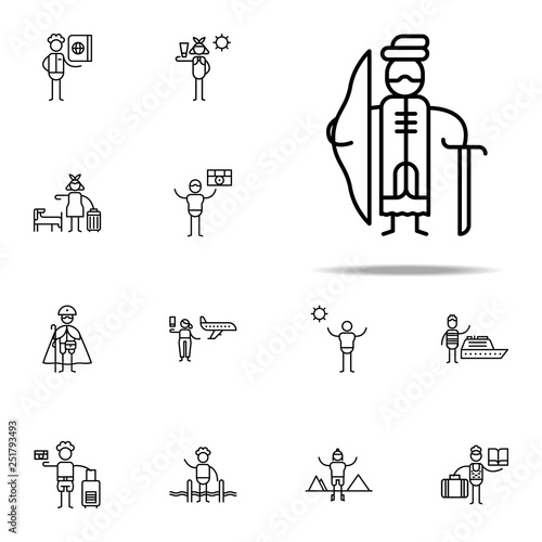 ancient merchant icon. Travel icons universal set for web and mobile