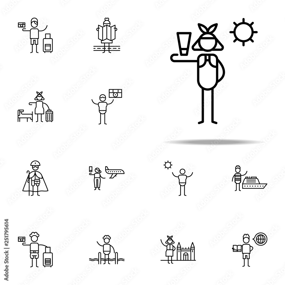 Person, weather, beach icon. Travel icons universal set for web and mobile Person, weather, beach icon. Travel icons universal set for web and mobile