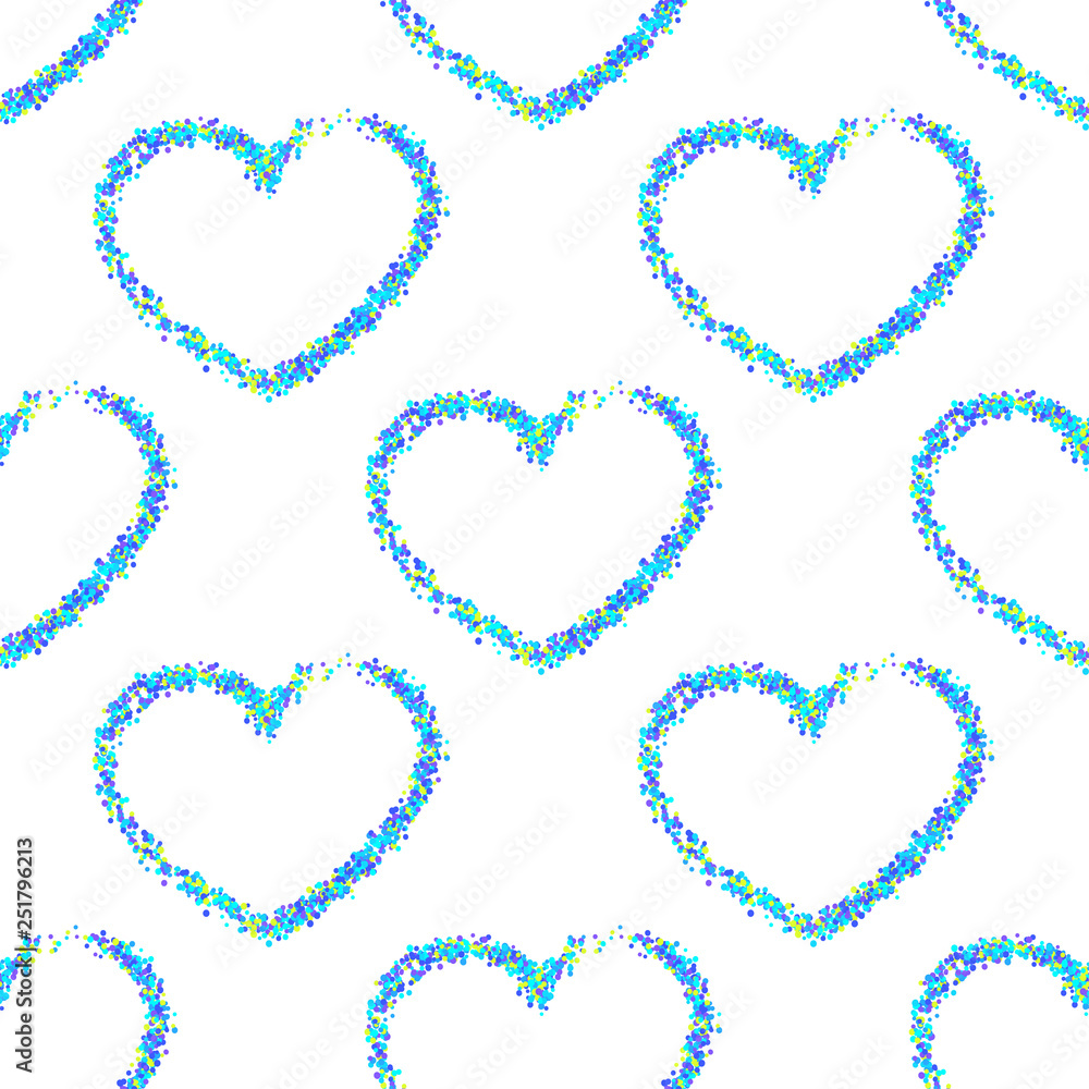 Spring circles heart pattern Spring circles heart pattern