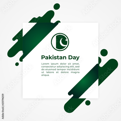 Happy Pakistan Day Vector Template Design  Illustration