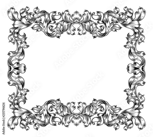 A floral filigree frame bor...