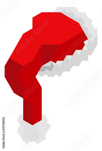 A Santa Claus hat geometric...