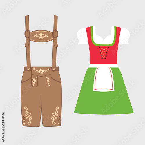 Traditional austrian and bavarian costume