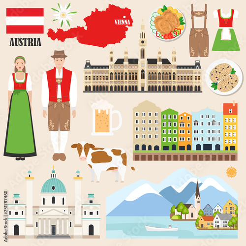 Austria symbols collection