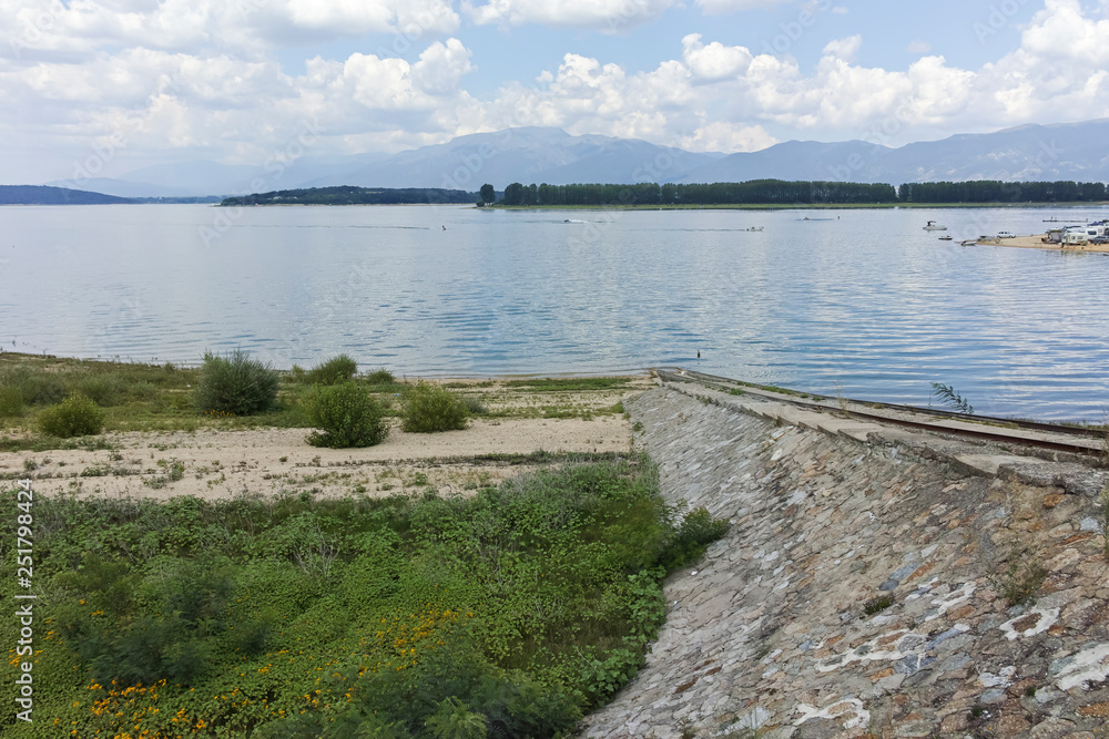 Fototapeta premium Panoramic view of Koprinka Reservoir, Stara Zagora Region, Bulgaria
