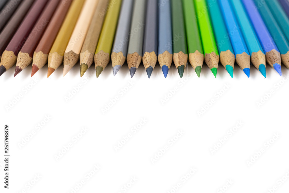 color pencils isolated on white background color pencils isolated on white background