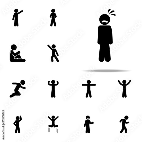 child, cry icon. child icons universal set for web and mobile