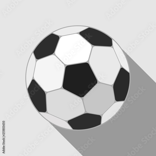 Football icon in flat style. Vector Soccer ball. Sport object for you design projects