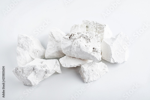 Quicklime on white background