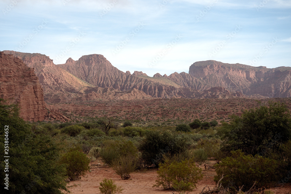 Fototapeta premium Talampaya National Park, located in the east/center of La Rioja Province, Argentina. It was designated a UNESCO World Heritage Site in 2000.