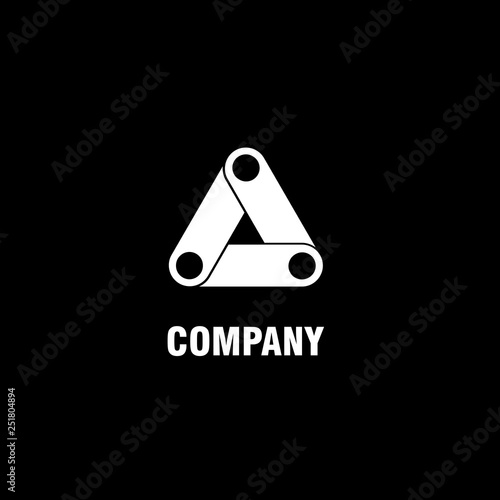 Triangle Loop Illustration, Three Point, Social Network, Infinite Creativity suitable for logo or t-shirt graphic
