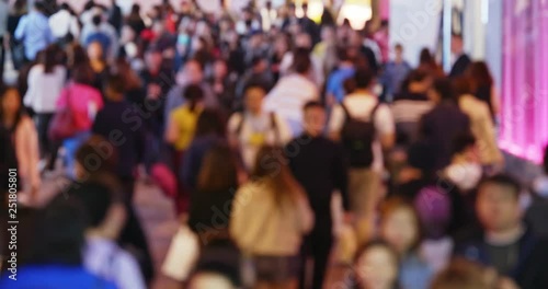 Wallpaper Mural Blur of crowded with people walk in the street Torontodigital.ca