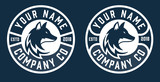Creative circle fox logo vector, Round Fox Logo Template - Vector