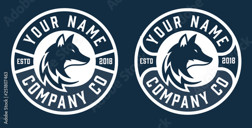 Creative circle fox logo vector, Round Fox Logo Template - Vector