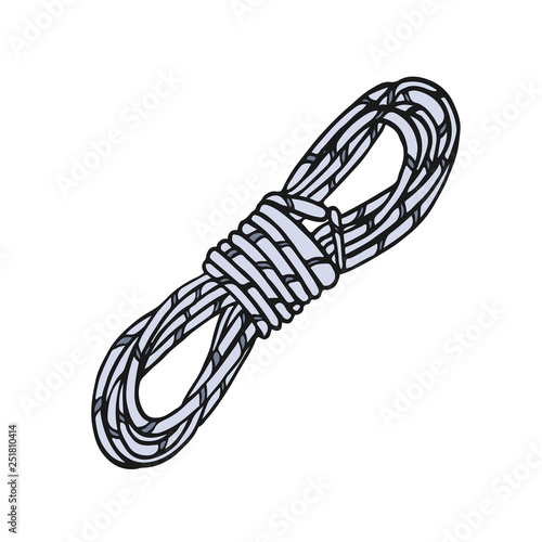 Climbing rope vector illustration 