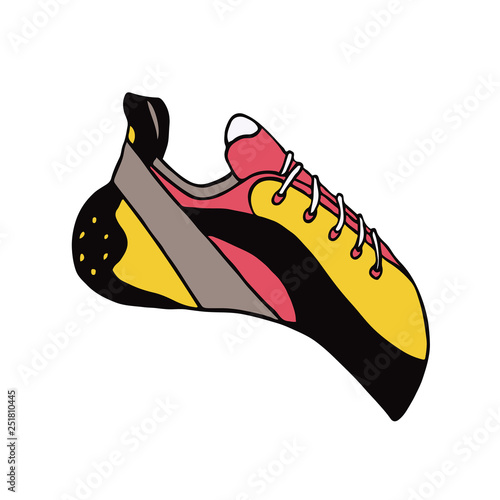 Climbing shoe vector illustration isolated