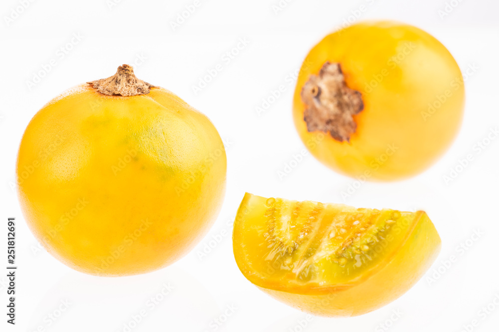Lulo delicious tropical fruit - Solanum quitoense
