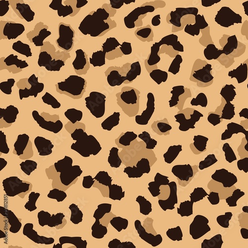 Leopard skin seamless pattern texture repeat. Abstract animal fur wallpaper. Contemporary backdrop.