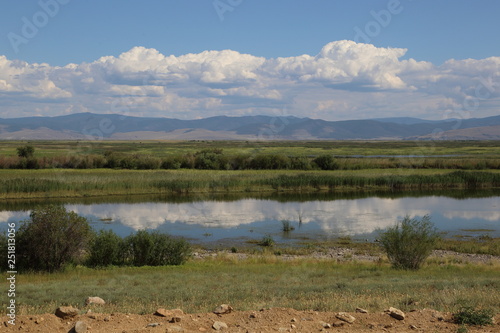 Siberian river Barguzin in the upper summer day