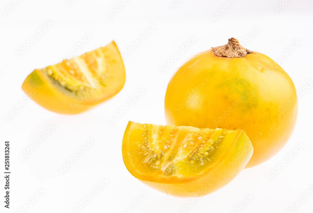 Lulo delicious tropical fruit - Solanum quitoense Lulo delicious tropical fruit - Solanum quitoense