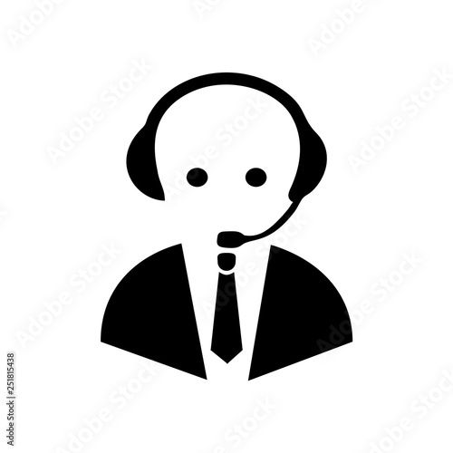 Call center operator icon