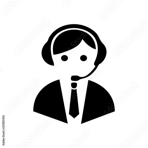 Call center operator icon