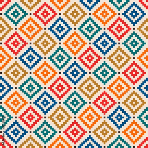 Aztec like style pattern illustration