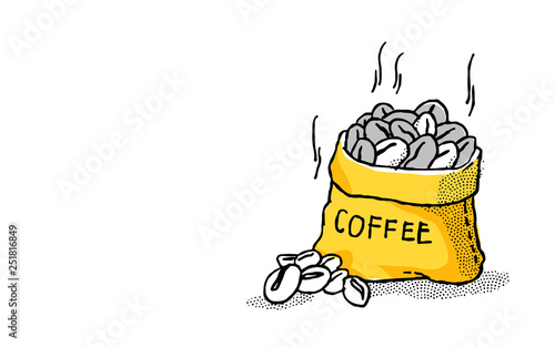 Cafe mural design in yellow and black color