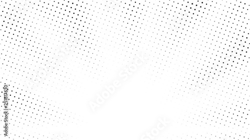 Halftone gradient sun rays pattern. Abstract halftone vector dots background. Monochrome dots pattern. Pop Art  Comic small dots. Star rays halftone poster. Shine  explosion. Outer space  sunrise rays