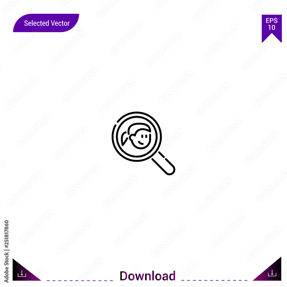 Outline search icon isolated on white background. Line pictogram. Graphic design, mobile application. Editable stroke. EPS10 format vector illustration Outline search icon isolated on white background. Line pictogram. Graphic design, mobile application. Editable stroke. EPS10 format vector illustration