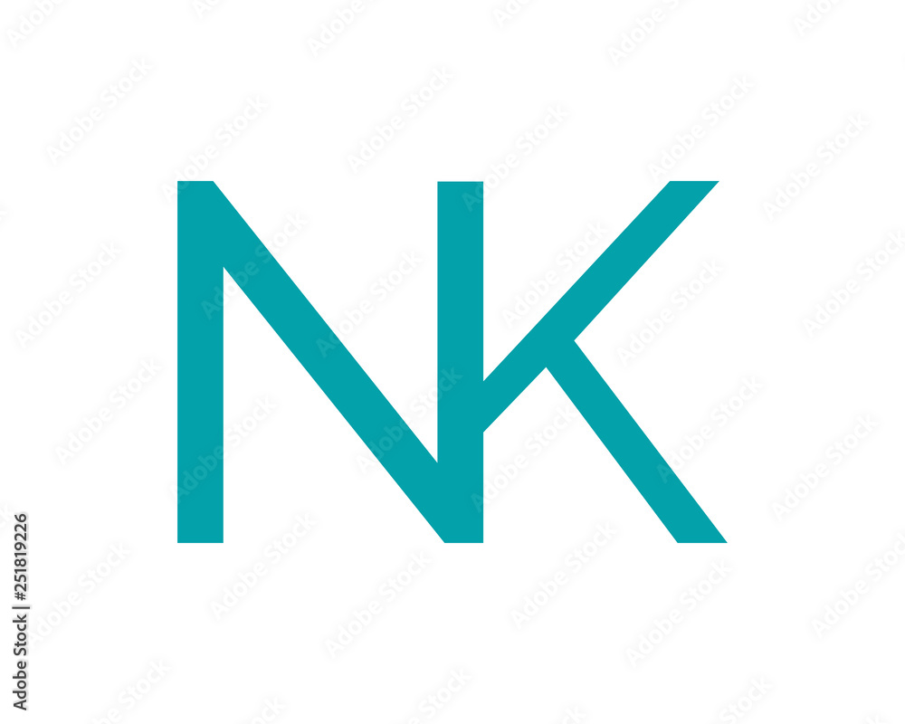 Initial Letter NK Logo Template Design Initial Letter NK Logo Template Design
