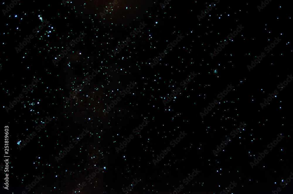 Long exposure of the sky seen at night with thousands of stars