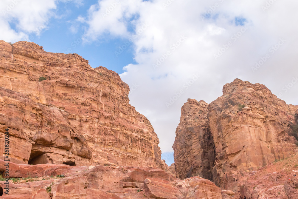 Hills of Petra (Red Rose City), Jordan. Petra is UNESCO World Heritage Site and is one of New7Wonders of the World.